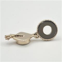 Pandora MET ALE 14K Yellow Gold Plated Graduation Cap Dangle Charm 761892C00